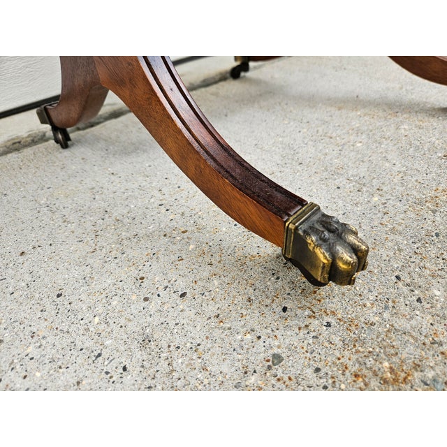 English Crotch Mahogany Dropleaf Side Table For Sale - Image 13 of 17