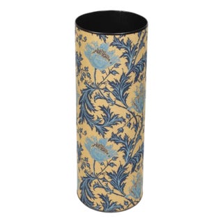Morris Anemone Gold Blue Tapestry Umbrella Stand For Sale