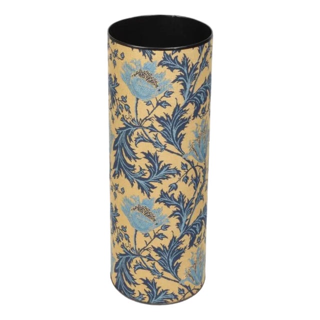 Morris Anemone Gold Blue Tapestry Umbrella Stand For Sale
