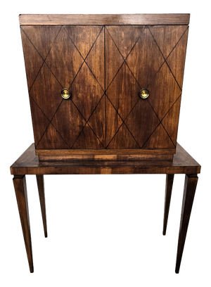 Vintage Italian Walnut Bar Cabinet, 1950s