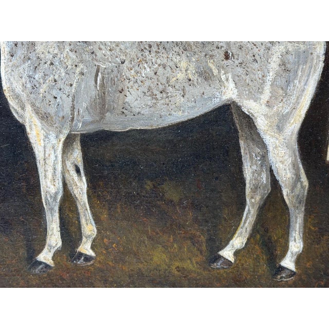 Grisette Grey Mare Equestrian Oil Painting Dated 1925 Painted From Life at Nantwich With Links to the Grosvenor Sporting Sphere and Cheshire Hunt For Sale - Image 15 of 18