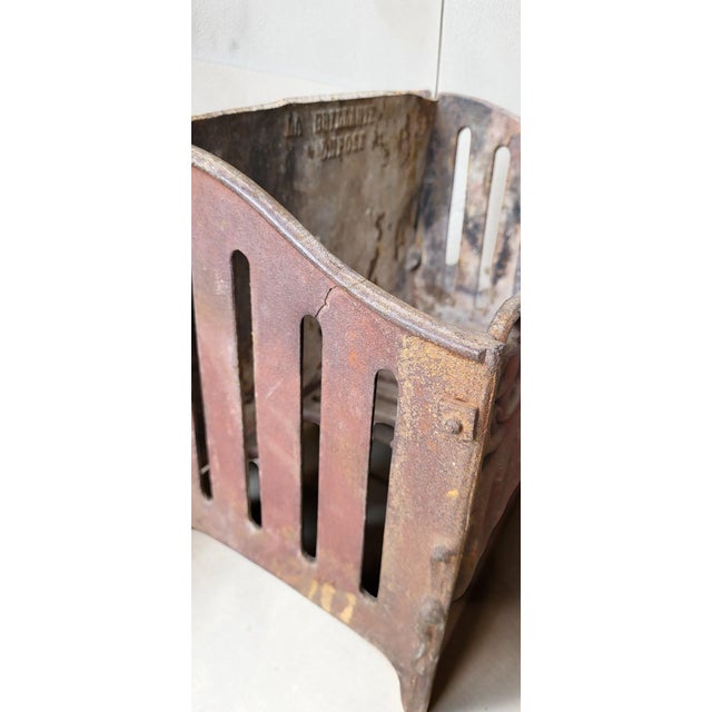 Metal Cast Iron Log Holder or Fireplace Basket, 1920s For Sale - Image 7 of 9