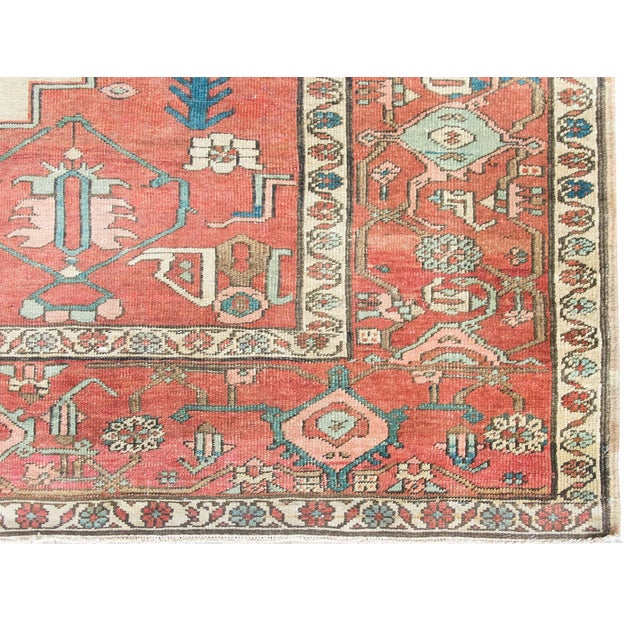 Persian Late 19th Century Persian Serapi Rug For Sale - Image 3 of 14