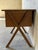 Oak Sewing Table With X-Frame Legs and Built-in Storage Vintage Mid-Century Modern 1960s For Sale - Image 9 of 12