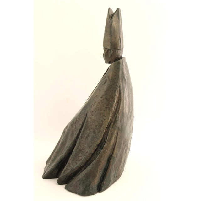Plastic Vintage MCM Austin Productions Cardinale Seduto Sculpture, Manzu, 1963, 18" Tall For Sale - Image 7 of 12