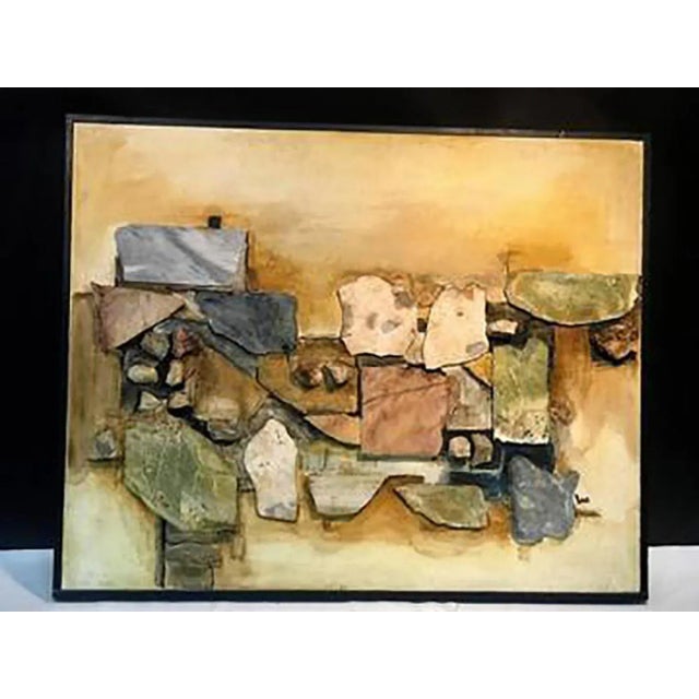 1970s Richard Lee Modern Assorted Natural Stone and Paint Wall Sculpture For Sale - Image 9 of 9