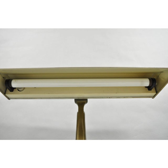 Brown Vintage Mid Century Modern Art Deco Metal Bronze Finish Bankers Table Desk Lamp For Sale - Image 8 of 12