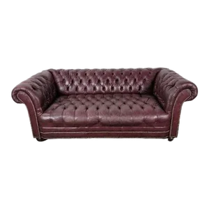 1970s Chesterfield Tufted Leather Sofa