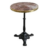 French 19th Century 20-Inch Marble Top Bistro Table For Sale