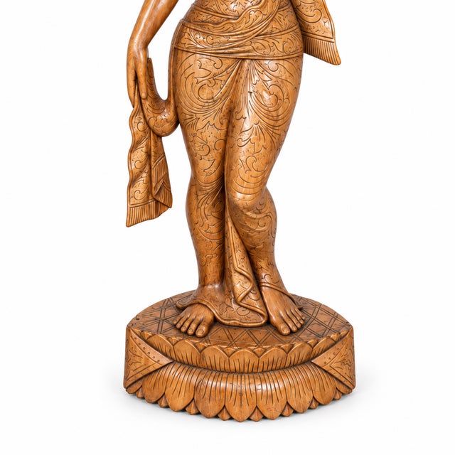 Mas Bali, Female Figure, 1900, Wood For Sale - Image 6 of 11