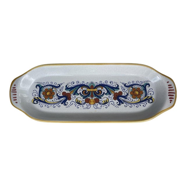Vintage Deruta Raffaellesco Serving Bowl and Tray- Set of 2 For Sale - Image 9 of 9