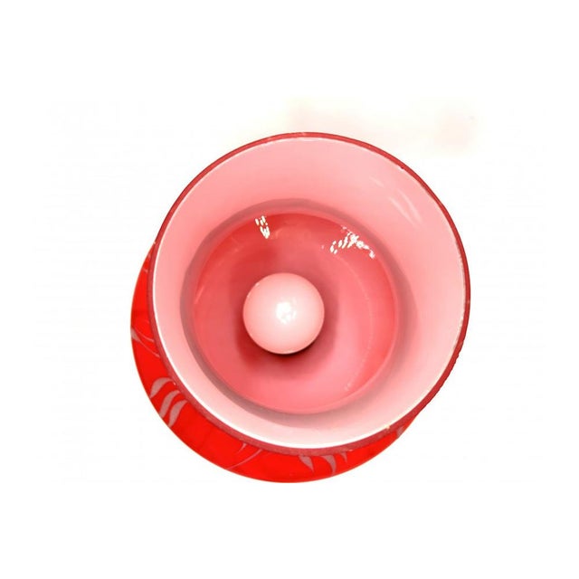 Red Mid-Century Modern Table Lamp by S. Tabera for Opp Jihlava, 1970s For Sale - Image 8 of 14