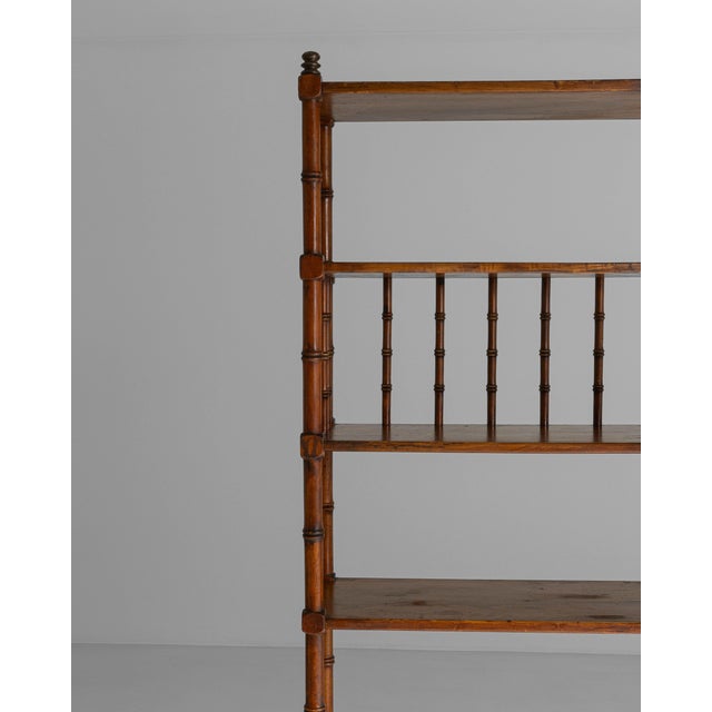 French Provincial 20th Century French Faux Bamboo Étagère For Sale - Image 3 of 18