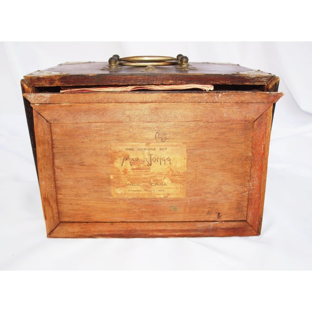 Antique 1923 Mah Jong Set in Wooden Case For Sale - Image 11 of 11
