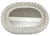 Shabby Chic Vintage White Wicker Oval Mirror For Sale - Image 3 of 6