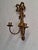 Antique Wall Candlestick in Gold-Colored Spruce Wood and Metal, 1900s For Sale - Image 3 of 6