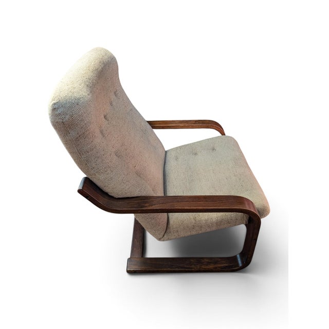 Mid-Century Modern 1970s Mid Century Modern Westnofa Bentwood Lounge Chair and Ottoman For Sale - Image 3 of 8