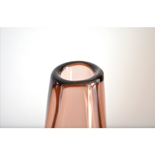 Glass Vase by Josef Cvrček for Železnobrodské Sklo, 1960s For Sale - Image 8 of 9