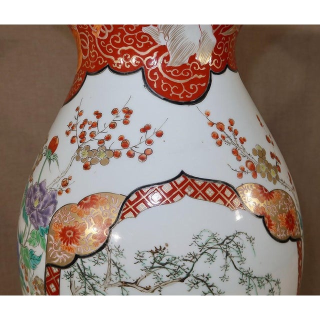 Large Japanese Porcelain Vase For Sale - Image 15 of 18