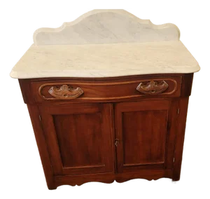 Antique Victorian Cherry Commode Wash Stand Cabinet