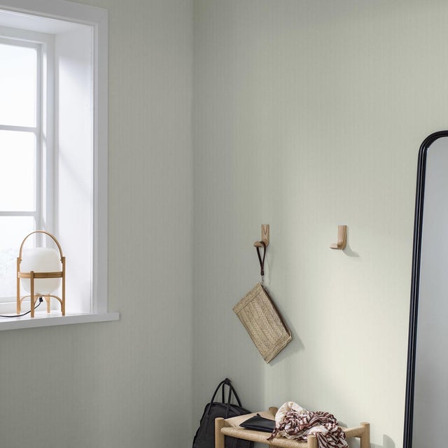 Mid-Century Modern SAMPLE - Boråstapeter Chevron Sketch Wallpaper In Leaf For Sale - Image 3 of 3