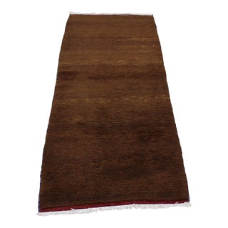 Brown Vintage Turkish Rug Runner - 33"x79" For Sale