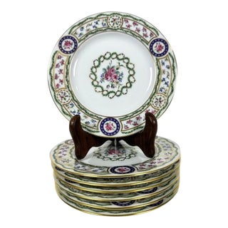 Mid 20th Century Haviland Limoges "Louveciennes" Salad Plate. France- Set of 7 For Sale