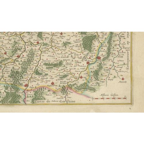 17th Century Antique Map of Reims and Rethel from Blaeu, France, 1642 For Sale - Image 5 of 11