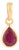 Pear-Cut Ruby Solitaire Pendant in 14k Yellow Gold by VRJewels For Sale