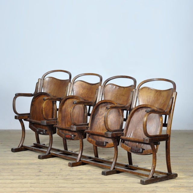 Vintage Folding Chairs, 1930s, Set of 4 For Sale - Image 4 of 15