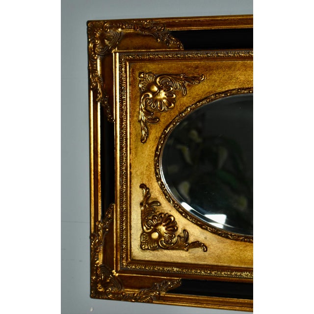 Vintage Ornate Black & Gold Victorian Style Wall Mirror Chairish