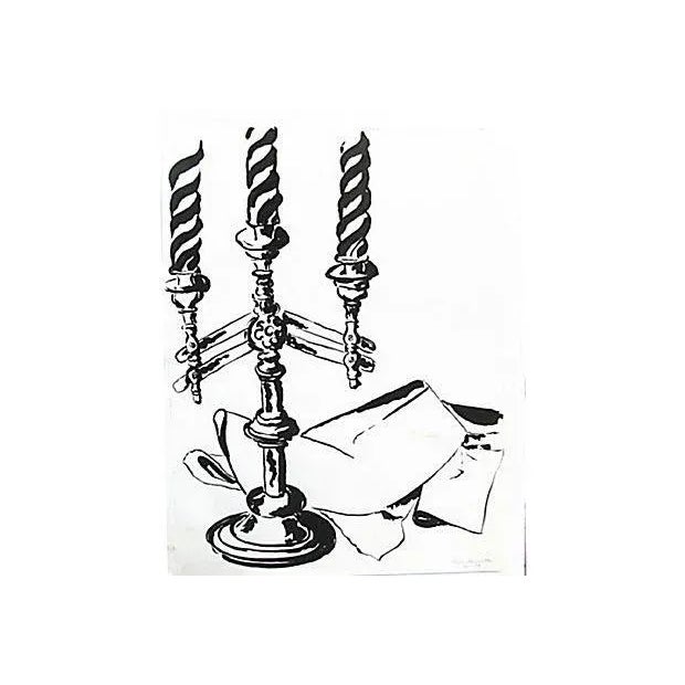 Industrial Candelabra Study in Black & White by A. Bessette For Sale - Image 3 of 4