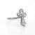 Art Deco Antique Clover Conversion Ring Art Deco Diamond 14 Karat White Gold Platinum size 7 For Sale - Image 3 of 6
