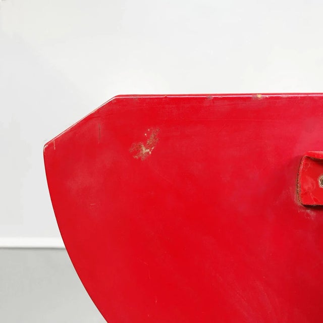 Mid-Century Italian Red Wood and Metal Alien Chair by Forcolini for Alias, 1980s For Sale - Image 12 of 18