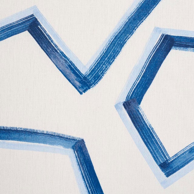 Contemporary SAMPLE - Schumacher Enzo Print Fabric In Coastal For Sale - Image 3 of 4
