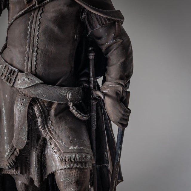 German Artist, Heroes of the Nibelungenlied, Cast Iron, Late 19th Century, Set of 2 For Sale - Image 7 of 15