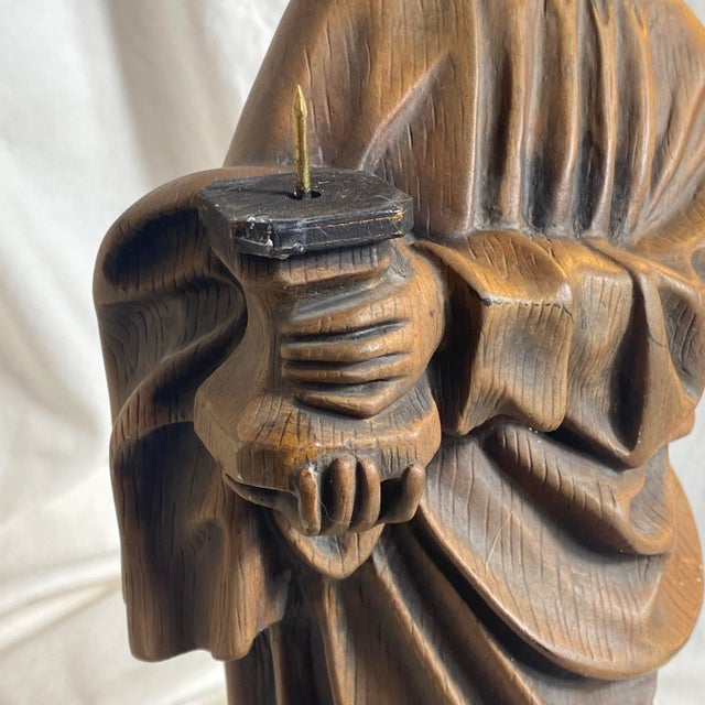 Large Pair of Vintage German Made Angelic Achetit Candle Holders Handmade For Sale - Image 4 of 12