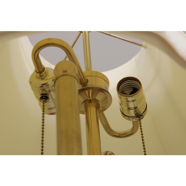 1980s Waterford Brass & Crystal 2 Light Desk Lamp For Sale - Image 10 of 17