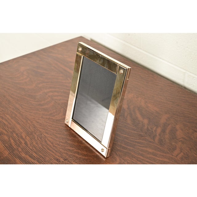 Ralph Lauren Ralph Lauren Art Deco Silver Plate Picture Frame For Sale - Image 4 of 9