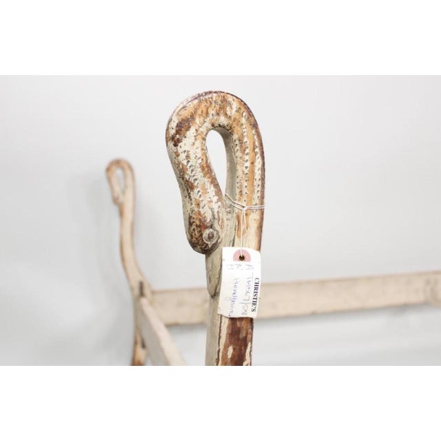 Late 19th Century Empire Style Swedish Gustavian Painted Wood Swan Figural Daybed For Sale - Image 10 of 11