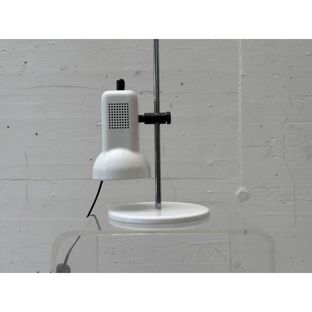 Space Age White Metal Table Lamp, 1970s For Sale - Image 9 of 16