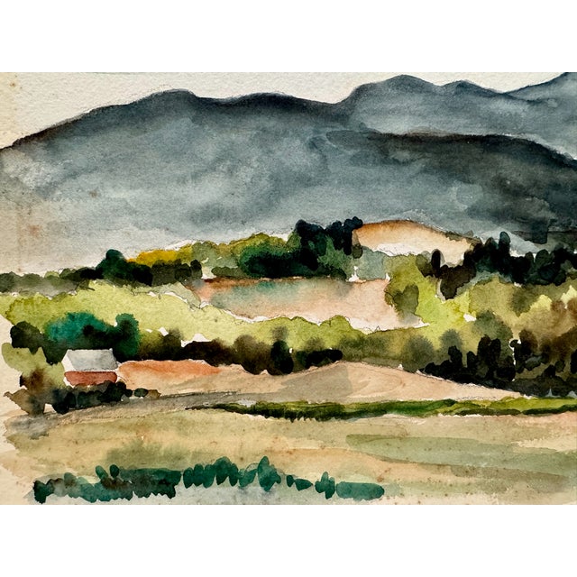 Original watercolor on paper by Henry Emil Salloch, also known as Heinz Emil Salloch, the German-born American artist and...