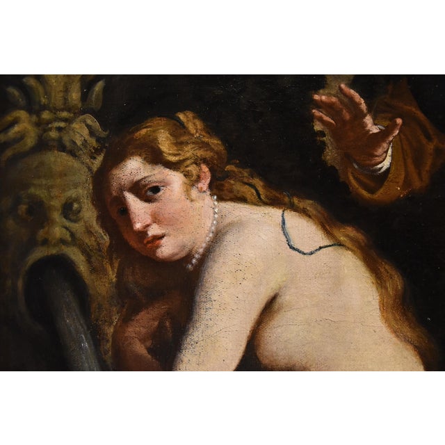 Roman School Artist, Susanna and the Elders, 17th Century, Oil on Canvas, Framed For Sale - Image 13 of 18