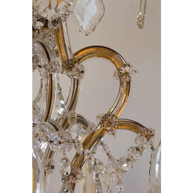 1930s Maria Theresa Style Crystal 13-Light Chandeliers, 1930s, Set of 2 For Sale - Image 5 of 14