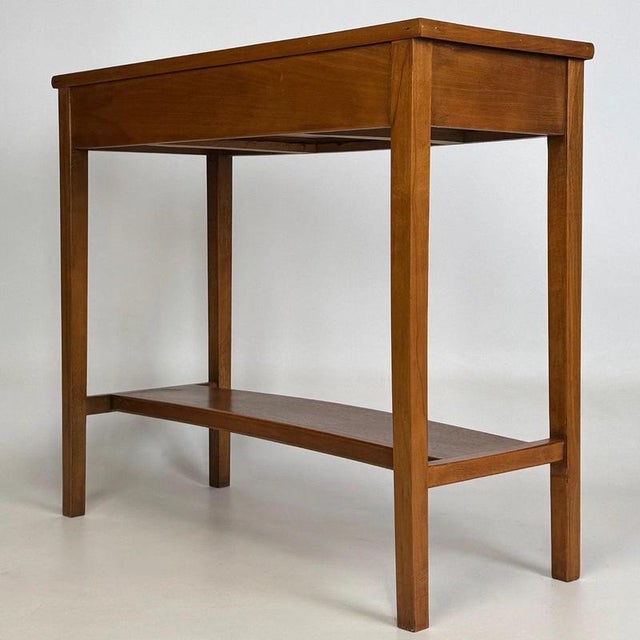 Wood Mid-20th Century Beech Side Table For Sale - Image 7 of 13