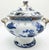 English Ironstone by Charles Meigh Soup Tureen and Stand Circa 1820 lots of colors dominated by blue, gold, and white.