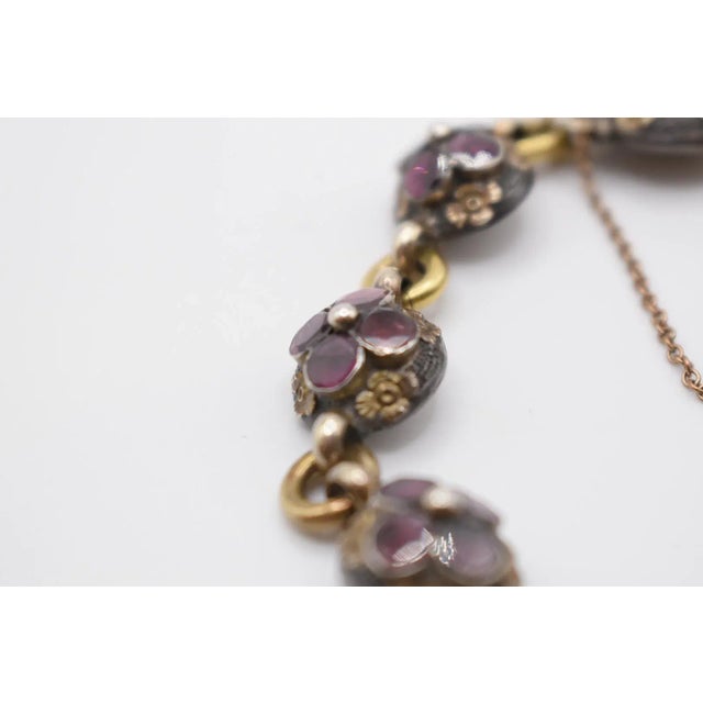 Late 19th Century Garnet Locket Link Bracelet For Sale - Image 12 of 13