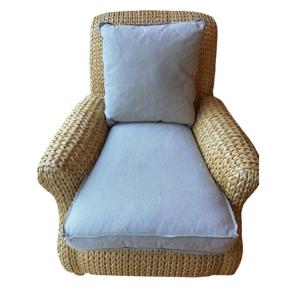 Pair of Original Ralph Lauren Woven Lounge Chairs For Sale - Image 13 of 16