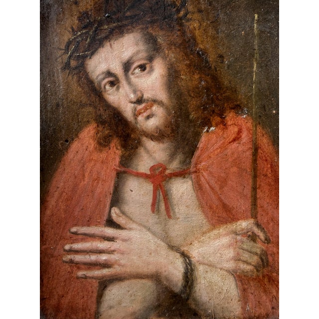 Brown Italian Artist, Ecce Homo, Early 18th Century, Oil on Panel, Framed For Sale - Image 8 of 14