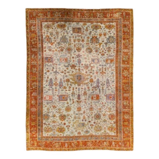 Galerie Shabab Collection Early 20th Century Turkish Oushak Room Size Carpet For Sale